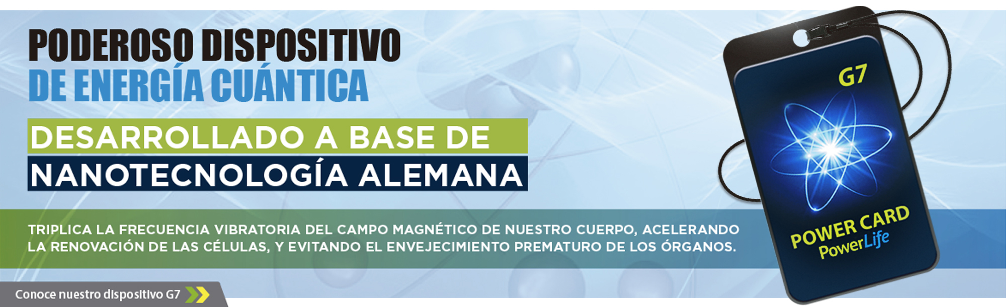 dispositivo de energía cuántica, tarjeta G7, nanotecnología alemana